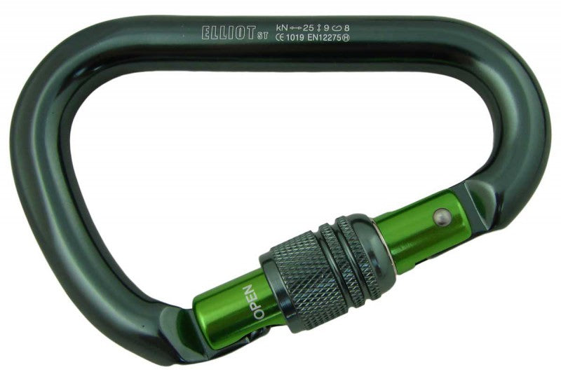ElliotST HMS Karabiner Don, 28/9/8 kN (längs/quer/offen) Keylock Nase, Schrauber