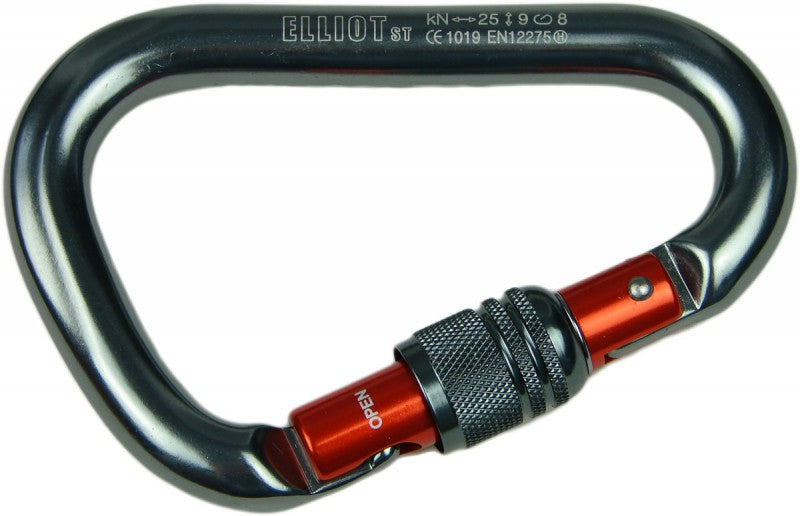 ElliotST HMS Karabiner Don, 28/9/8 kN (längs/quer/offen) Keylock Nase, Schrauber