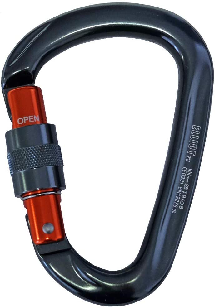 ElliotST HMS Karabiner Don, 28/9/8 kN (längs/quer/offen) Keylock Nase, Schrauber