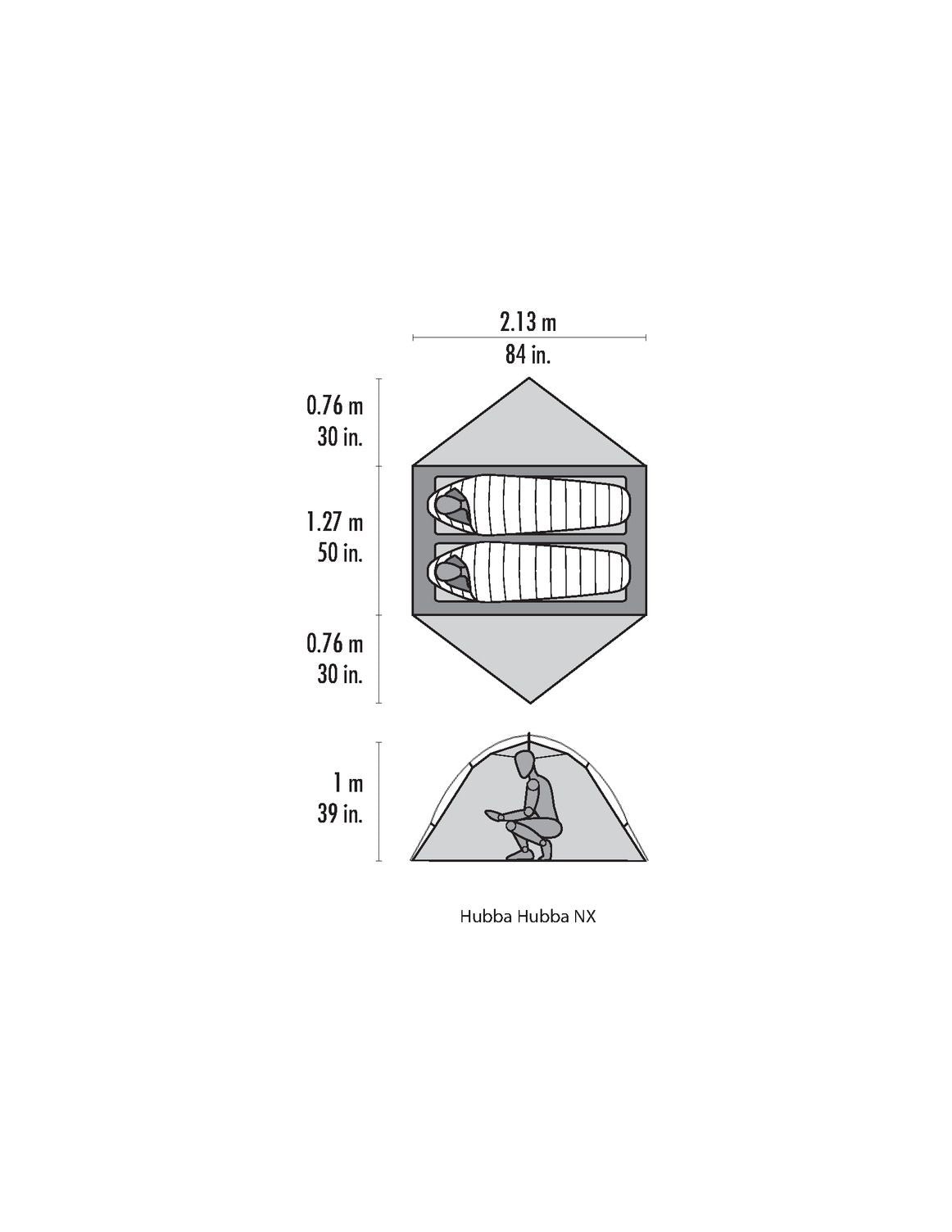 MSR Rucksackzelt 2 Personen Hubba Hubba NX Tent