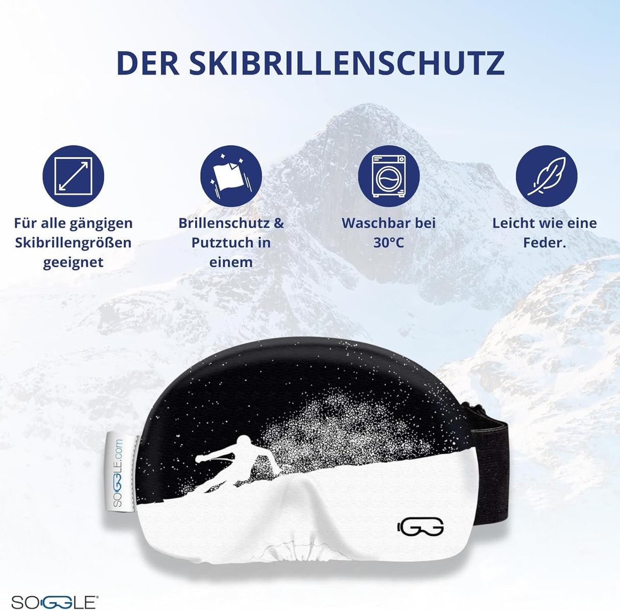 Soggle Skibrillen Schutz Überzug aus Mikrofaser (one size)