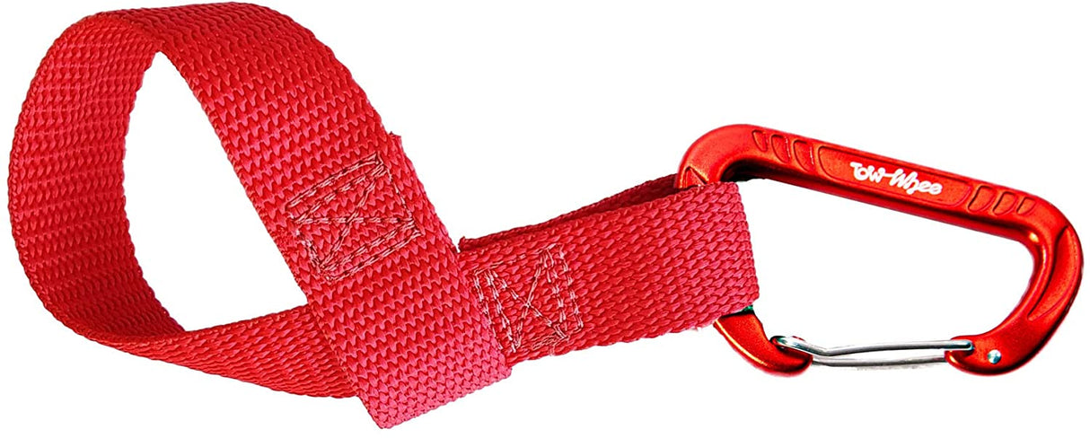 TowWhee Quick Loop Carabiner mit Schlaufe - zur schnellen Befestigung des TowWhee Bungee an Lenkern oder Sätteln