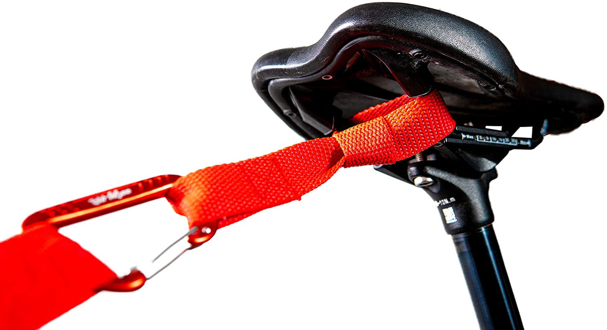 TowWhee Quick Loop Carabiner mit Schlaufe - zur schnellen Befestigung des TowWhee Bungee an Lenkern oder Sätteln