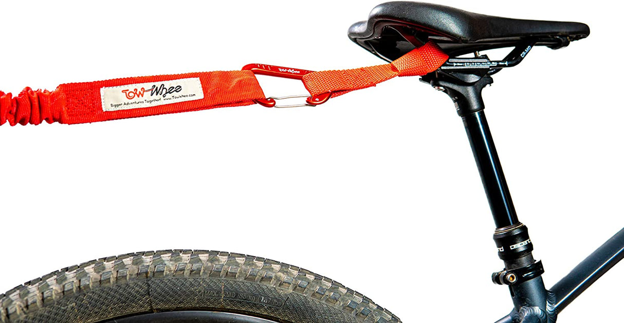 TowWhee Quick Loop Carabiner mit Schlaufe - zur schnellen Befestigung des TowWhee Bungee an Lenkern oder Sätteln