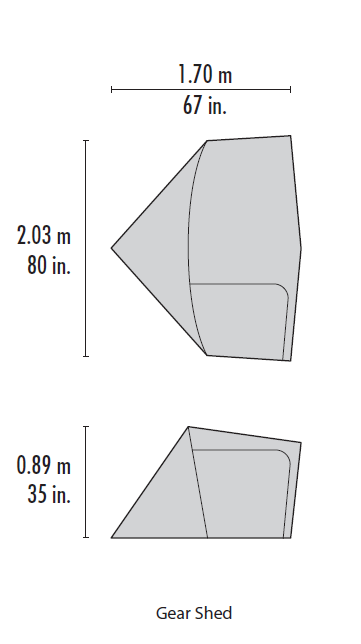 MSR Zubehör Gearshed für Zelte Rucksackzelt
