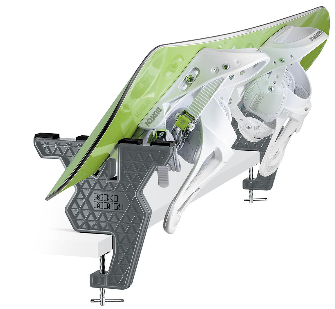 SkiMan Board Freeride Vise Einspannvorrichtung - Skispanner und Snowboardhalter zur Kantenbearbeitung