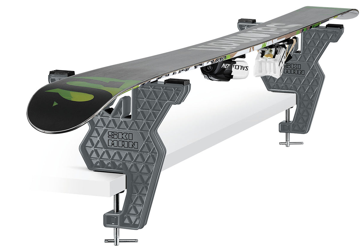 SkiMan Board Freeride Vise Einspannvorrichtung - Skispanner und Snowboardhalter zur Kantenbearbeitung