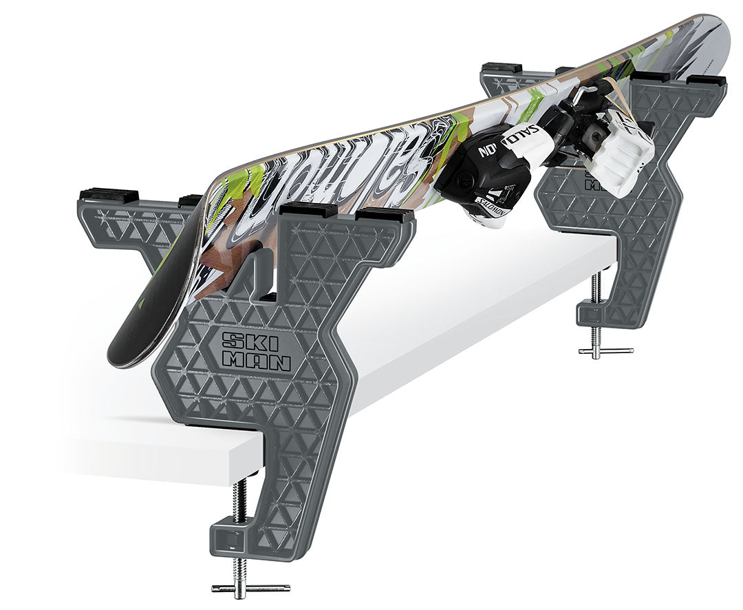 SkiMan Board Freeride Vise Einspannvorrichtung - Skispanner und Snowboardhalter zur Kantenbearbeitung