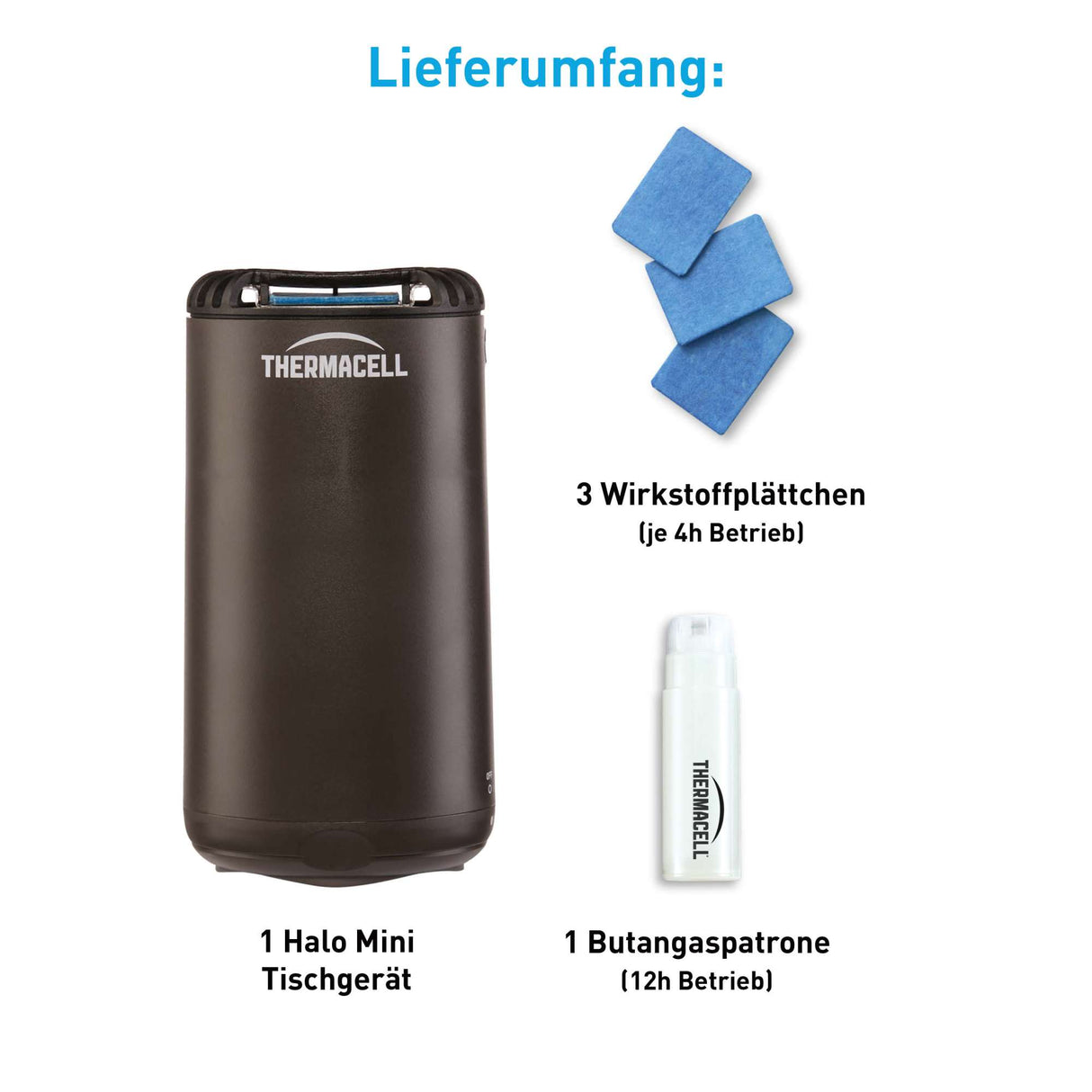 Thermacell Halo Mini - Stechmückenschutz, graphit (mit Wirkstoffplättchen)
