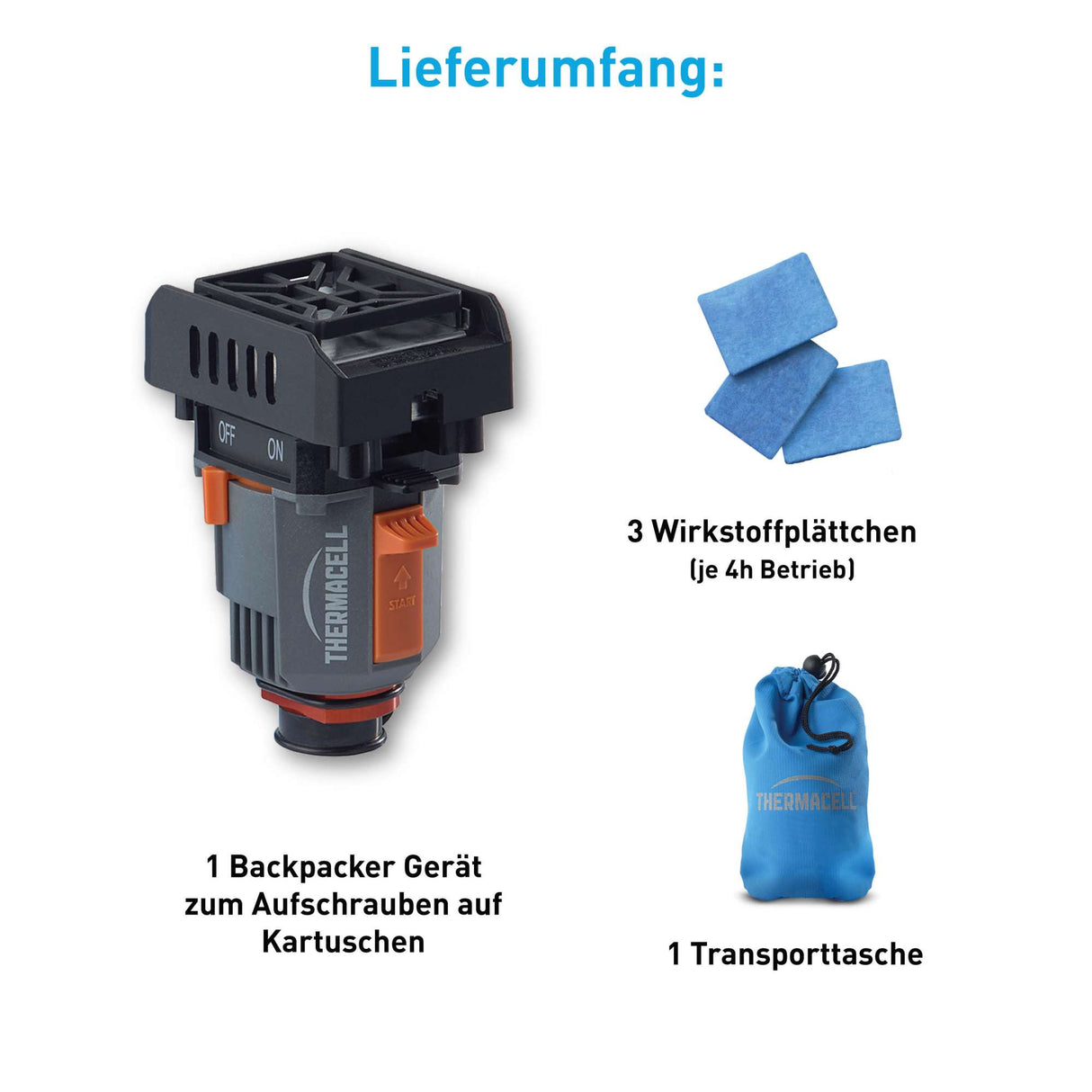 Thermacell MR-BP Mückenabwehr Camping Backpacker mit Wirkstoffplättchen