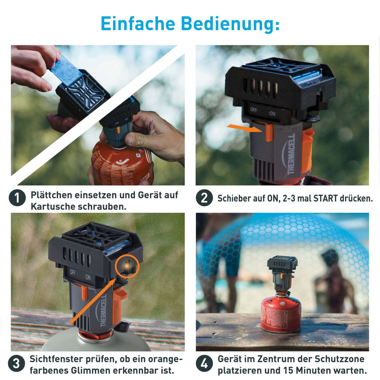 Thermacell MR-BP Mückenabwehr Camping Backpacker mit Wirkstoffplättchen