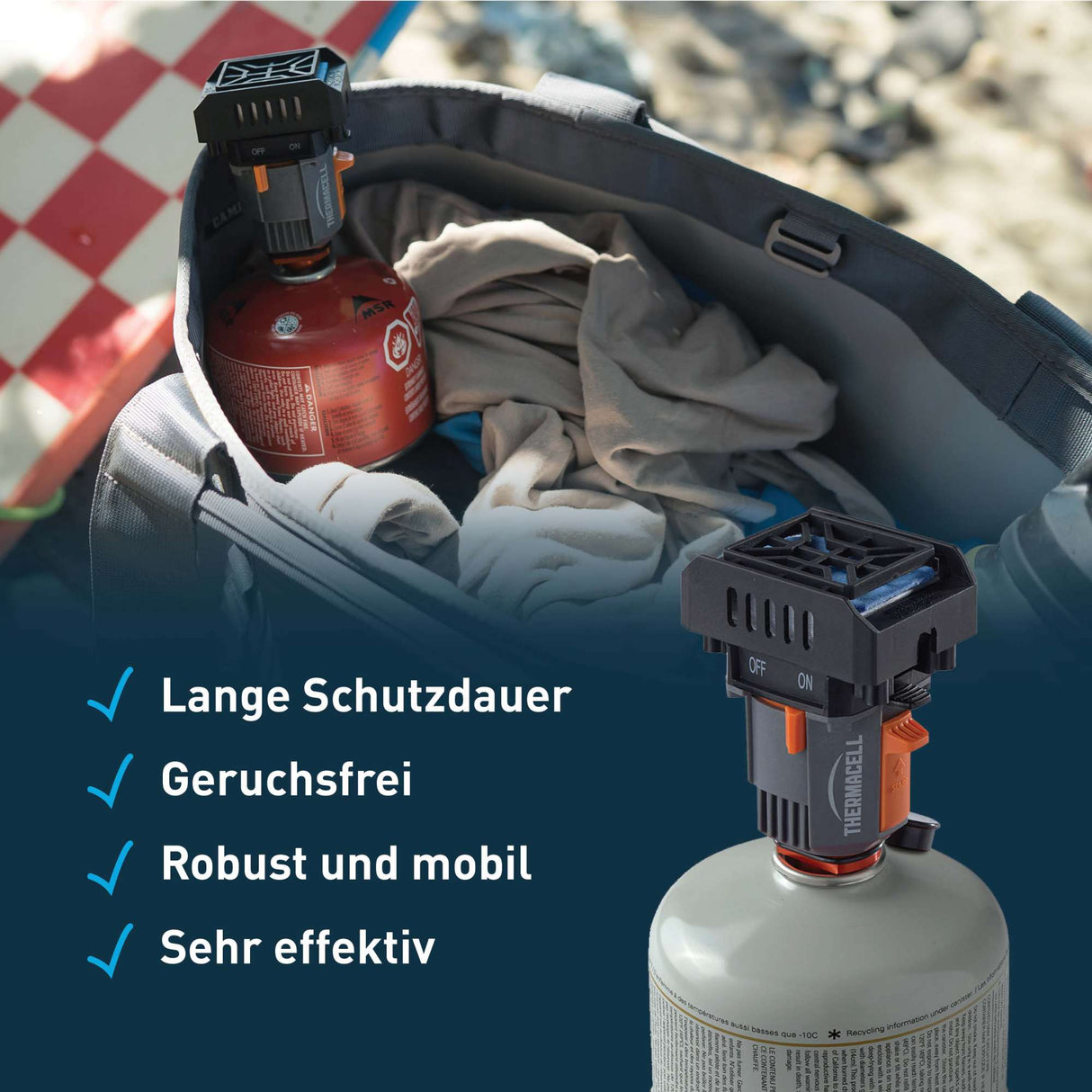 Thermacell MR-BP Mückenabwehr Camping Backpacker mit Wirkstoffplättchen