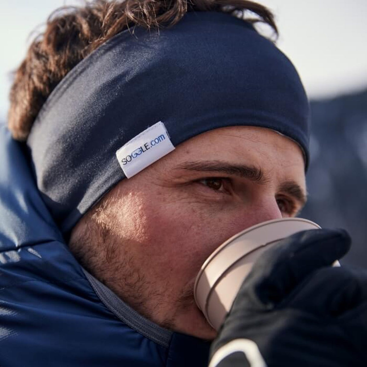 Soggle Stirnband mit Wendedesign - weiche Haptik, Headband mit leicht asymetrischem Schnitt, atmungsaktiv und wärmeisolierend