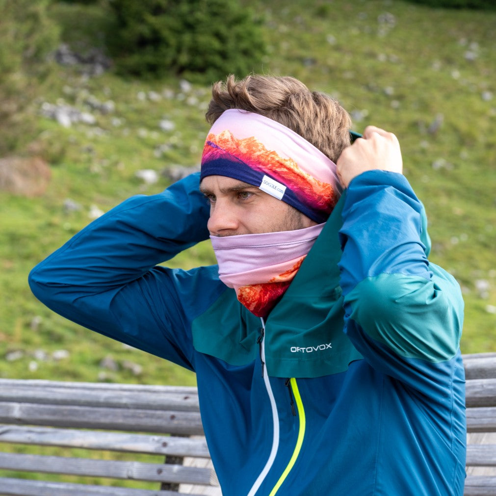 Soggle Multifunktionstuch Schlauchschal Necktube - Halswärmer und Loop Schal für kalte Tage Damen & Herren