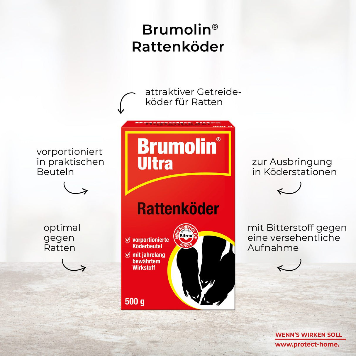 Brumolin Ultra Rattenköder 500 g