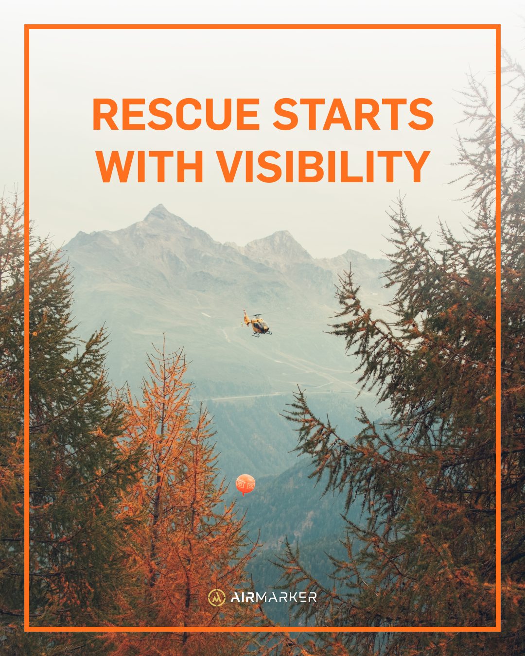 Airmarker R.One Ballon Rescue System, Signalballon als Rettungshilfe im Gelände