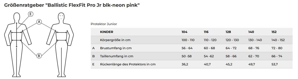 Komperdell Rückenprotektor BALLISTIC FLEX FIT PRO JUNIOR Eco Skiprotektor und Reitprotektor