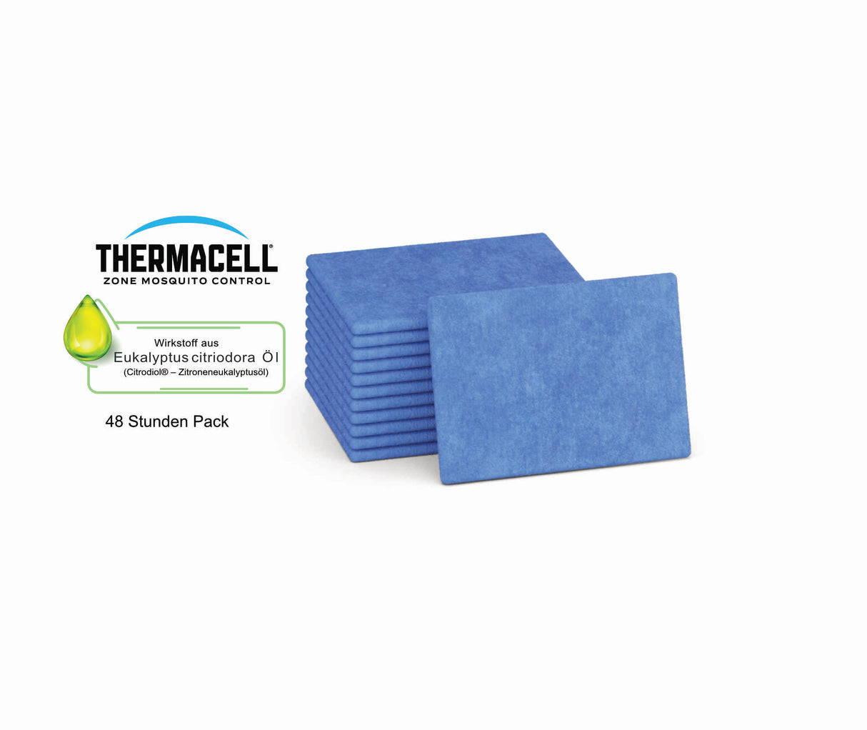 Thermacell Nachfüllpättchen - 12 Plättchen für 48 h Schutz - Natürlicher Wirkstoff aus Zitroneneukalyptusöl - 15m² Wirkbereich