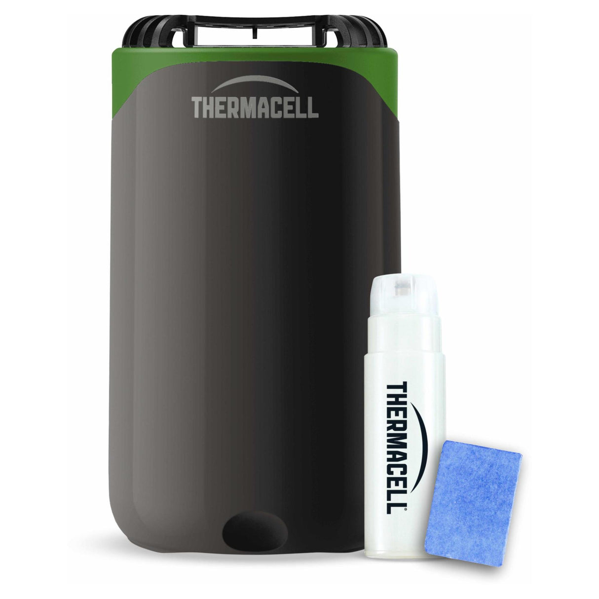 Thermacell Halo Mückenabwehr Starter Set – Portables Tischgerät mit Citrodiol aus Zitroneneukalyptusöl – 15 m² Schutzzone – Kabellos ohne Strom – Garten Terrasse Camping – Inkl. Gaskartusche & 3 Plättchen für 12h