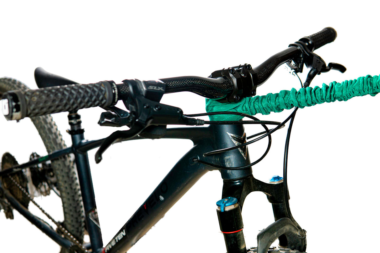 TowWhee Green (Adult) TowWhee Bungee Erwachsenenabschleppseil - flexibles Fahrrad Abschleppseil für Erwachsene