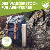 Wanderstöcke faltbar Carbon oder Aluminium mit Korkgriff I Nordic Walking Stöcke Damen und Herren für Skifahren und Wandern I Leichte Faltbare Trekkingstöcke Teleskop für Bergsport