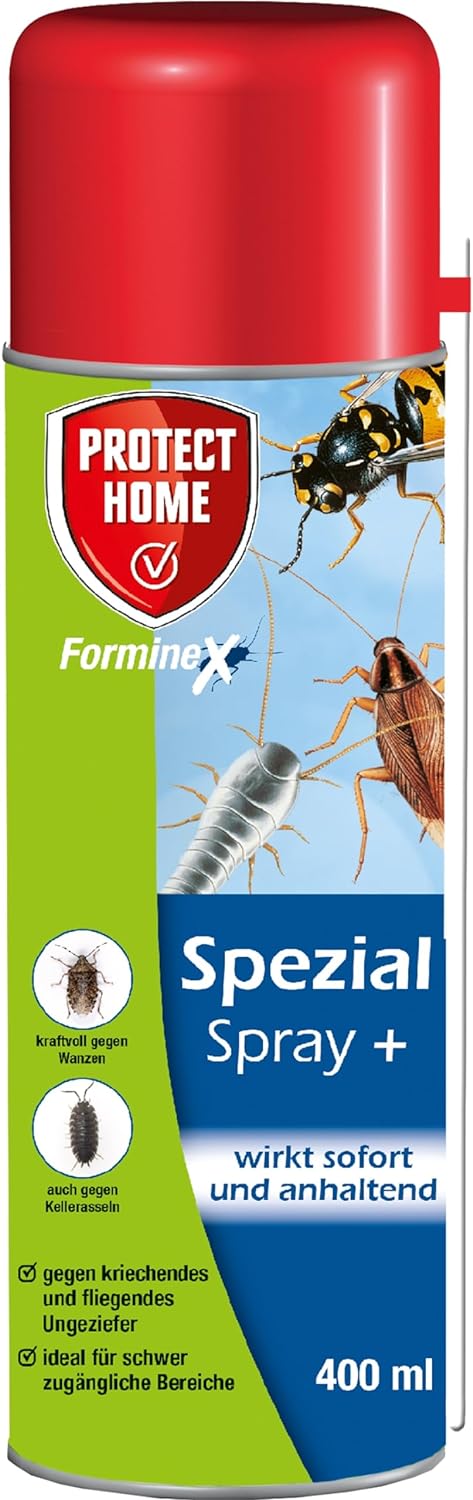 PROTECT HOME Forminex Spezial Spray gegen kriechendes & fliegendes Ungeziefer mit Sofort & Langzeitwirkung, 400 ml Sprühdose