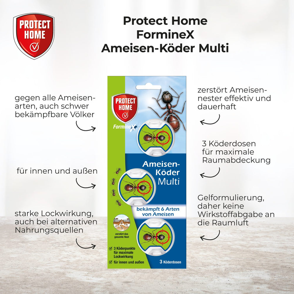 PROTECT HOME Forminex Ameisen-Köder Multi » Gegen 6 Ameisenarten –