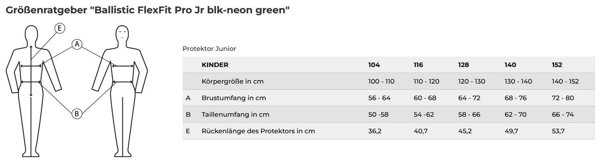 Komperdell Rückenprotektor BALLISTIC FLEX FIT PRO JUNIOR Skiprotektor und Reitprotektor