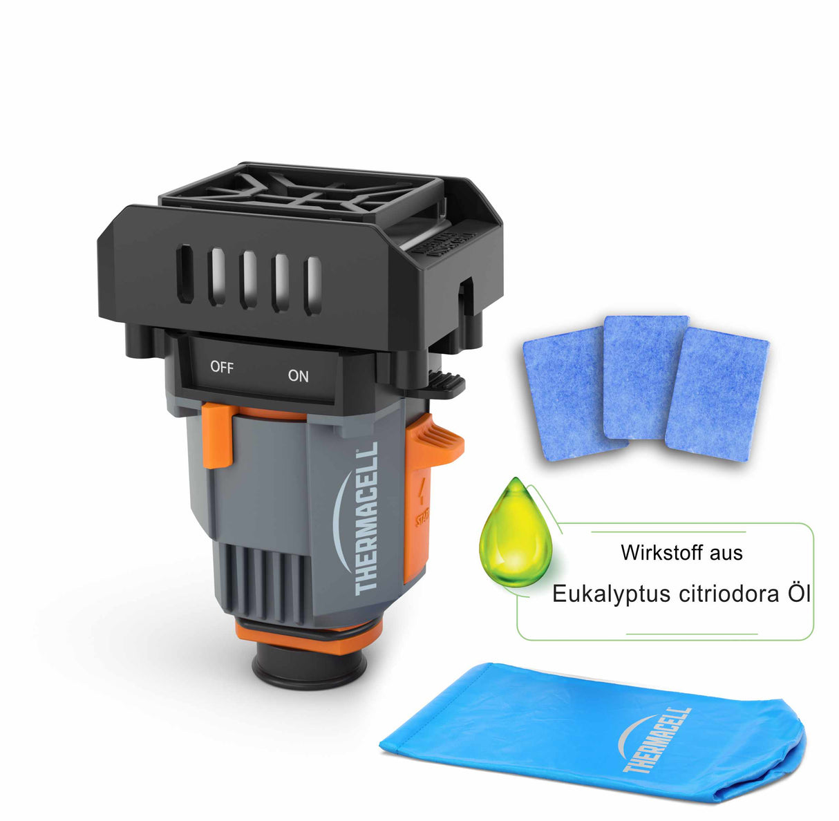 Thermacell Backpacker Mückenabwehr Starter Set – Outdoor Insektenschutz mit Citrodiol aus Zitroneneukalyptusöl – 15 m² Schutzzone – Ultraleicht 114 g – Inkl. 3 Wirkstoffplättchen für 12h