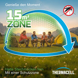 Thermacell MR300 Mückenabwehr Starter Set – Portables Tischgerät mit Zitroneneukalyptusöl – 15 m² Schutzzone – Garten Terrasse Camping Angeln – Inkl. Gaskartusche & 3 Plättchen für 12h